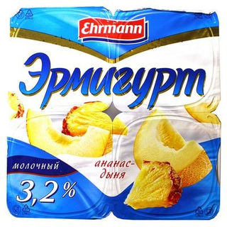 Йогурт Эрмигурт ананас-дыня 3,2% 100г